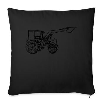 tractor - Sofa pillowcase 17,3'' x 17,3'' (45 x 45 cm) - black - Front