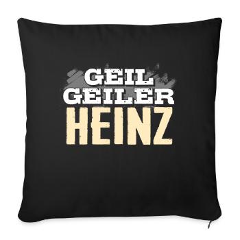 HEINZ - geil - Sofakissenbezug 45 x 45 cm - Schwarz - Vorne