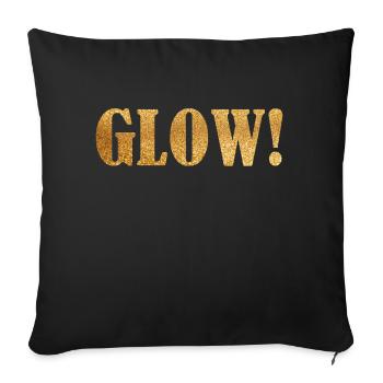 Glow Glitter Word Fashion Fashion Trend Gift Idea - Sofa pillowcase 17,3'' x 17,3'' (45 x 45 cm) - black - Front
