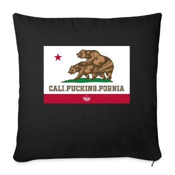 california califuckifornia - Housse de coussin décorative 45 x 45 cm - noir - Devant