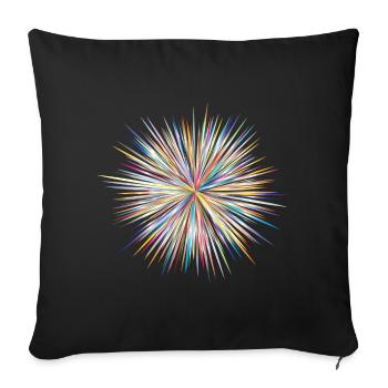 Abstract Explosion - Sofakissenbezug 45 x 45 cm - Schwarz - Vorne