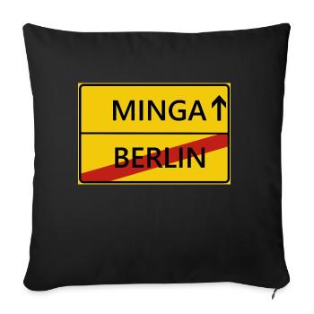 Minga Munich city sign gift gift idea - Sofa pillowcase 17,3'' x 17,3'' (45 x 45 cm) - black - Front