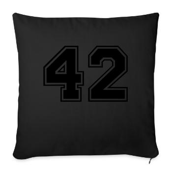 42 - Sofa pillowcase 17,3'' x 17,3'' (45 x 45 cm) - black - Front