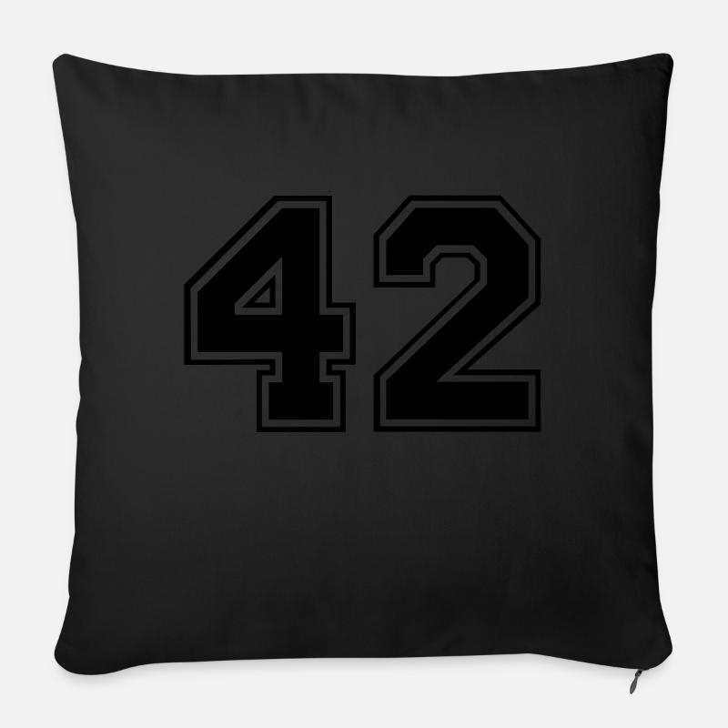 42 - Housse de coussin décorative 45 x 45 cm - noir