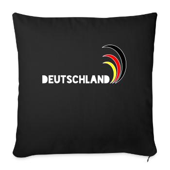 Deutschland - Sofakissenbezug 45 x 45 cm - Schwarz - Vorne