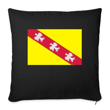 Drapeau Lorraine - Housse de coussin décorative 45 x 45 cm - noir - Devant