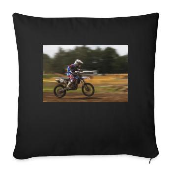 motocross - Housse de coussin décorative 45 x 45 cm - noir - Devant