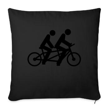 tandem_1__f1 - Housse de coussin décorative 45 x 45 cm - noir - Devant
