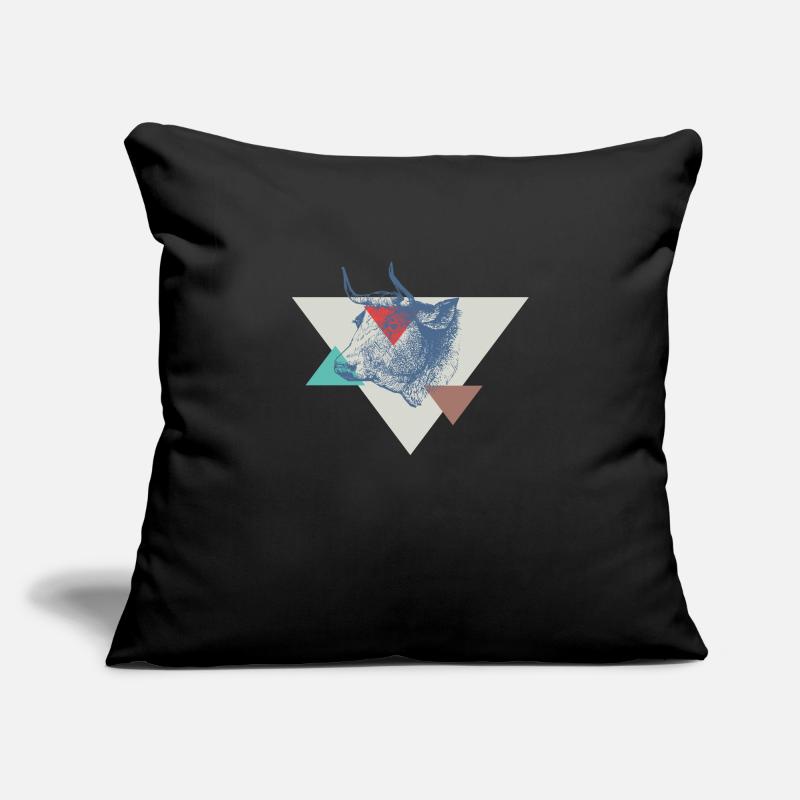 Conception de triangle de vache Housse de coussin décorative 45 x 45 cm