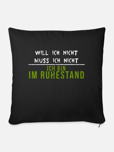Ruhestand - Sofakissenbezug 45 x 45 cm - Schwarz