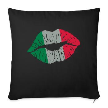 Baiser (Italie, France, Irlande) - Housse de coussin décorative 45 x 45 cm - noir - Devant
