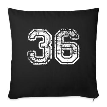 36 - Sofa pillowcase 17,3'' x 17,3'' (45 x 45 cm) - black - Front