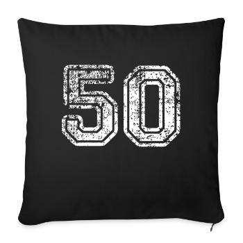 50 - Housse de coussin décorative 45 x 45 cm - noir - Devant