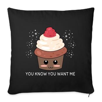 You Know You Want Me - Sofakissenbezug 45 x 45 cm - Schwarz - Vorne