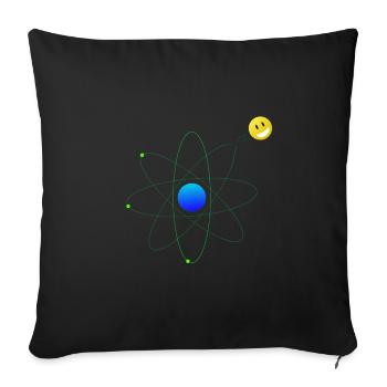 électron libre - Housse de coussin décorative 45 x 45 cm - noir - Devant
