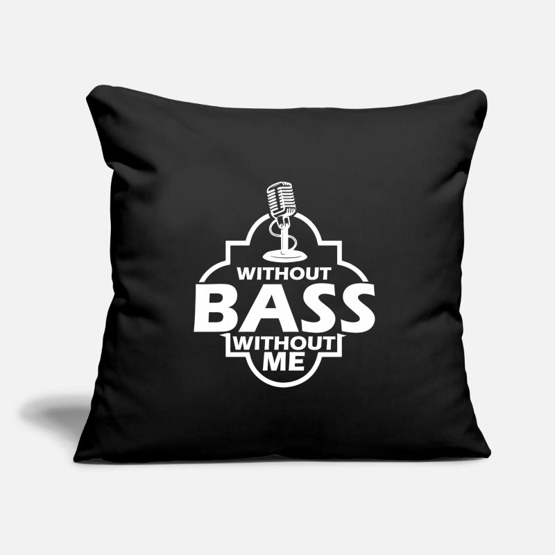 sans basse sans moi micro Housse de coussin décorative 45 x 45 cm
