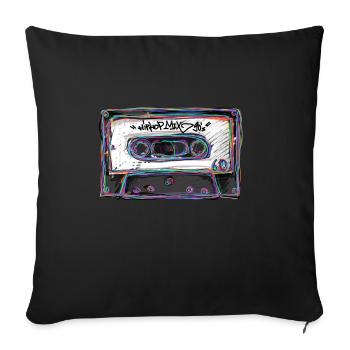 Kassette HipHop 90s - Sofakissenbezug 45 x 45 cm - Schwarz - Vorne