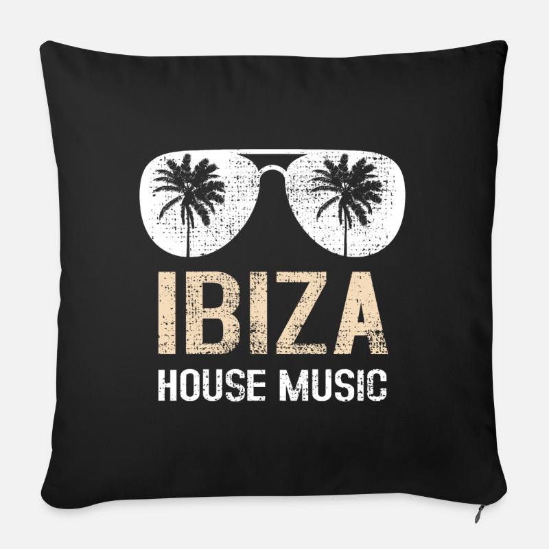 Ibiza House - Sofakissenbezug 45 x 45 cm - Schwarz