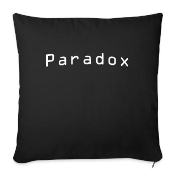 Idée de cadeau de chemise de designer Cool Paradox - Housse de coussin décorative 45 x 45 cm - noir - Devant