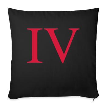 4 - Housse de coussin décorative 45 x 45 cm - noir - Devant