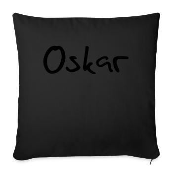 oskar - Sofakissenbezug 45 x 45 cm - Schwarz - Vorne