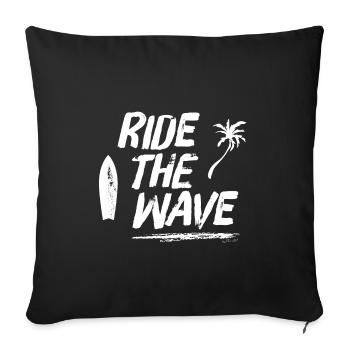 RIDE THE WAVE - Sofa pillowcase 17,3'' x 17,3'' (45 x 45 cm) - black - Front