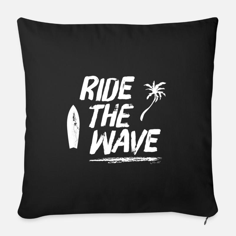 RIDE THE WAVE - Housse de coussin décorative 45 x 45 cm - noir