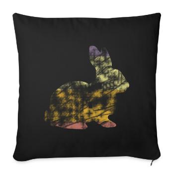 Rabbit - Sofa pillowcase 17,3'' x 17,3'' (45 x 45 cm) - black - Front