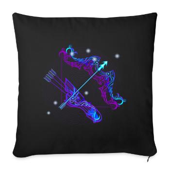 Sagittarius Sagittarius Zodiac star sign - Sofa pillowcase 17,3'' x 17,3'' (45 x 45 cm) - black - Front