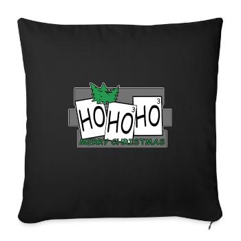 Noël Noël Noël Noël - Housse de coussin décorative 45 x 45 cm - noir - Devant