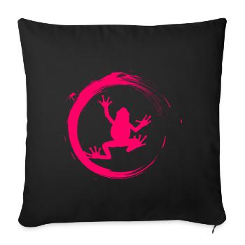 grenouille - Housse de coussin décorative 45 x 45 cm - noir - Devant