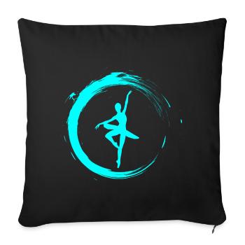 ballerine - Housse de coussin décorative 45 x 45 cm - noir - Devant