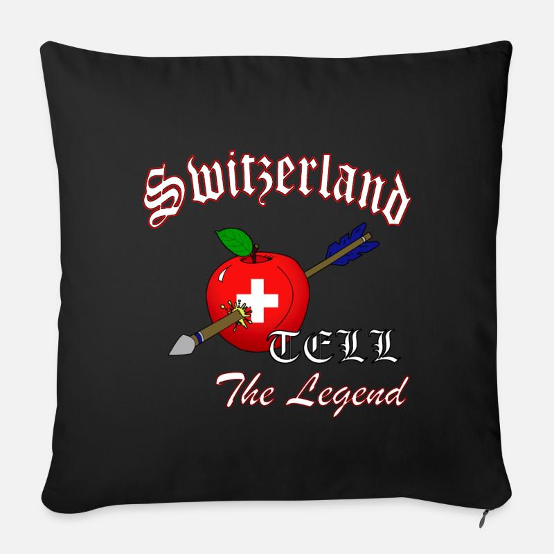 wilhelm tell - Sofakissenbezug 45 x 45 cm - Schwarz
