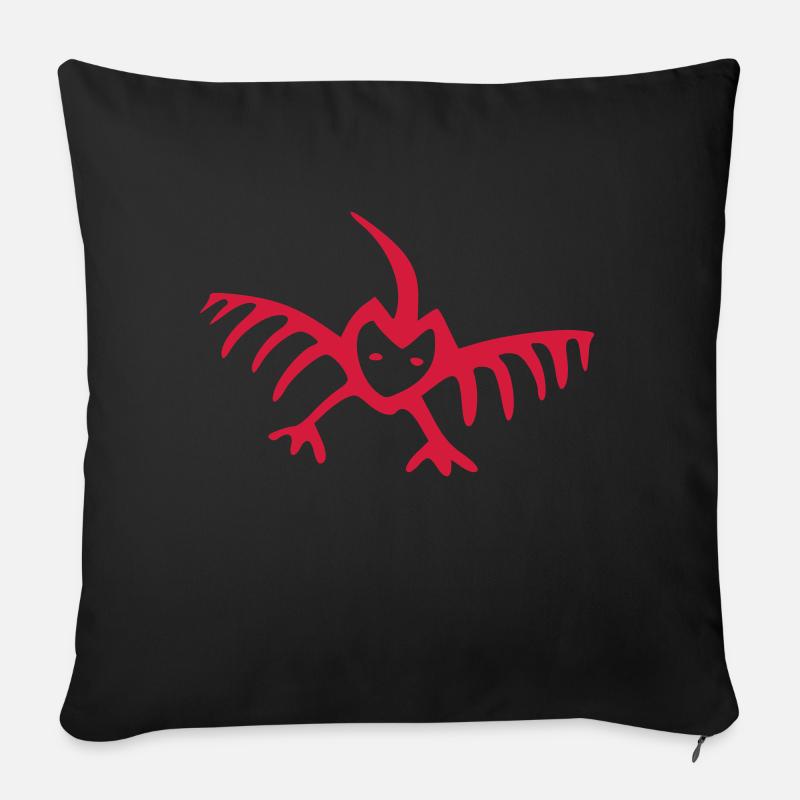 petroglyphe fabeltier vektor - Sofakissenbezug 45 x 45 cm - Schwarz
