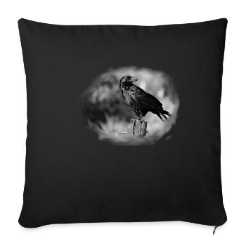 Crow - Sofa pillowcase 17,3'' x 17,3'' (45 x 45 cm) - black - Front