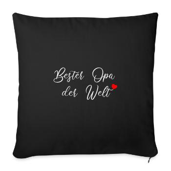 Grandfather - Sofa pillowcase 17,3'' x 17,3'' (45 x 45 cm) - black - Front