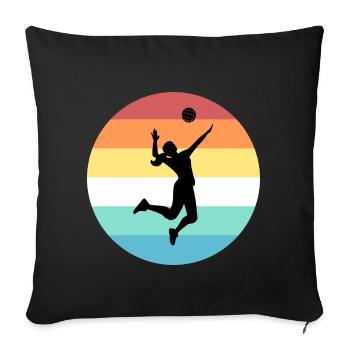 Volleyballer - Housse de coussin décorative 45 x 45 cm - noir - Devant