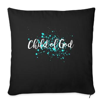 Child of God - Sofa pillowcase 17,3'' x 17,3'' (45 x 45 cm) - black - Front