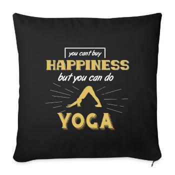 yoga - Sofakissenbezug 45 x 45 cm - Schwarz - Vorne