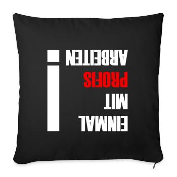 travailler une fois avec des professionnels - Housse de coussin décorative 45 x 45 cm - noir - Devant