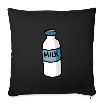 milk - Sofa pillowcase 17,3'' x 17,3'' (45 x 45 cm) - black - Front