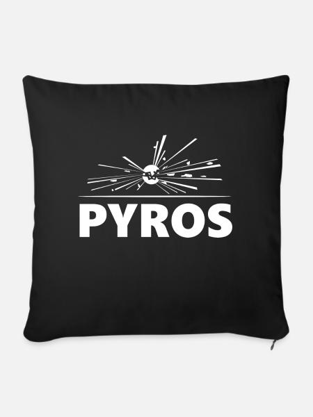 pyros explosive Feuerwerk - Sofakissenbezug 45 x 45 cm - Schwarz