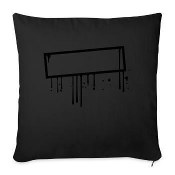 cool frame sign graffiti stamp drop border - Sofa pillowcase 17,3'' x 17,3'' (45 x 45 cm) - black - Front