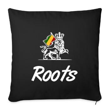 Roots Reggae Lion Rasta - Sofakissenbezug 45 x 45 cm - Schwarz - Vorne