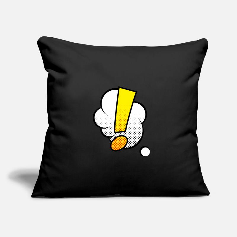 Comic Comic Comic Strip Point d'exclamation Housse de coussin décorative 45 x 45 cm