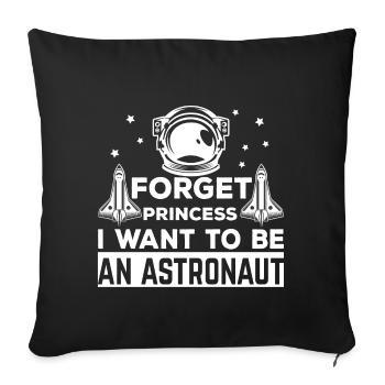 Astronaut Space Space Rocket - Sofa pillowcase 17,3'' x 17,3'' (45 x 45 cm) - black - Front