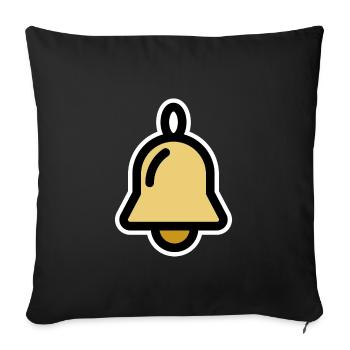 Christmas bell, bell, bell, decoration - Sofa pillowcase 17,3'' x 17,3'' (45 x 45 cm) - black - Front