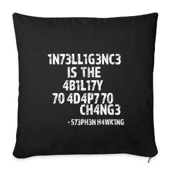 Dire drôle math physique cadeau astronomie - Housse de coussin décorative 45 x 45 cm - noir - Devant