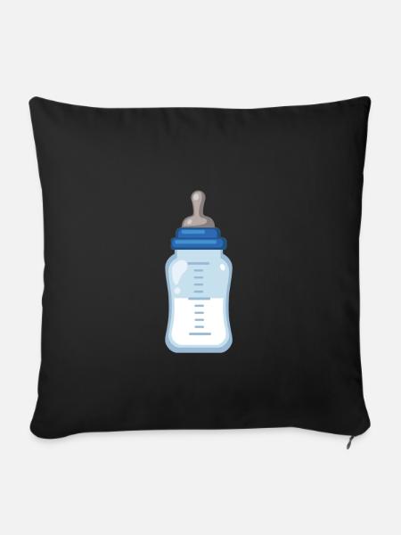 Milchflasche - Sofakissenbezug 45 x 45 cm - Schwarz