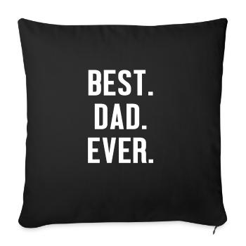 Meilleur père - Housse de coussin décorative 45 x 45 cm - noir - Devant